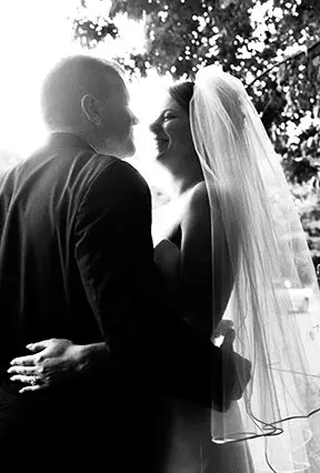 Veil or Not to Veil? 17 Wedding couple gazing into each other's eyes