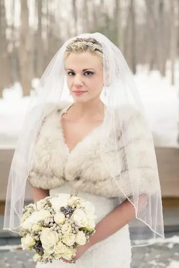 Veil or Not to Veil? 21 Winter bride in beautiful veil